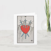 Three of swords blank card kaart (Voorkant)