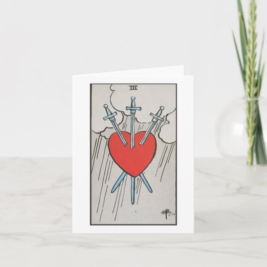 Three of swords blank card kaart (Voorkant)