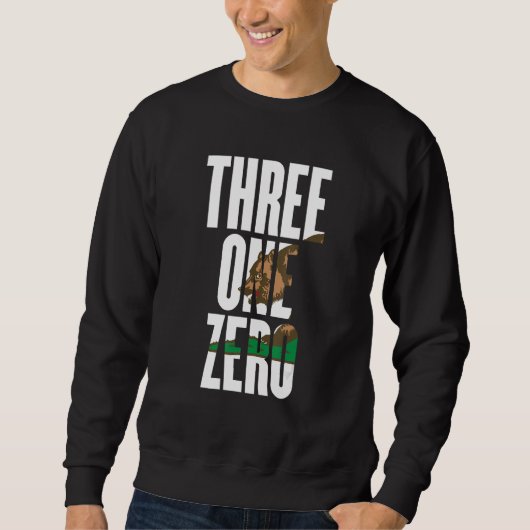 Three One Zero 310 Netnummer Los Angeles Californi Trui (Voorkant)