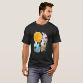 Three Opposum Moon With 3 Possums And Dead Moon T-shirt (Voorkant volledig)