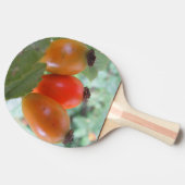 Three orange rosehips tafeltennisbatje (Zijkant)