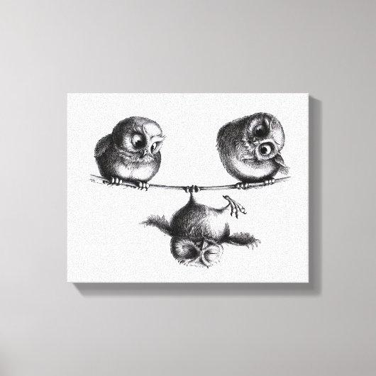 Three Owls - Freedom and Fun Canvas Afdruk (Voorkant)
