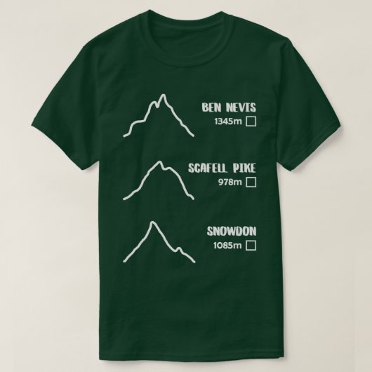 Three Peaks Challenge TickOff T-shirt (Design voorkant)