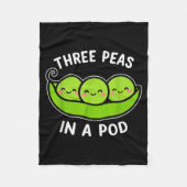Three Peas In A D Cute Kawaii Funny  Fleece Deken (Voorkant)