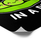 Three Peas In A D Cute Kawaii Funny Poster (Hoek)