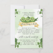 Three Peas Pod-boeken voor baby-verzoekkaart invoe Kaart (Voorkant)