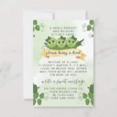 Three Peas Pod-boeken voor baby-verzoekkaart invoe Kaart (Voorkant)