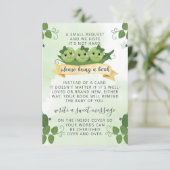 Three Peas Pod-boeken voor baby-verzoekkaart invoe Kaart (Staand voorkant)