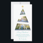 Three Photo Christmas Tree Skinny Holiday Card Feestdagenkaart<br><div class="desc">The classic foliday patroon of the Christmas tree gets a modern twist on this three-foto skinny and budget friendly format foliday card that is clean and simpal with personalized text to write your own message of foliday cheer. Photography � Shanna Russell Photography,  San Antonio TX</div>