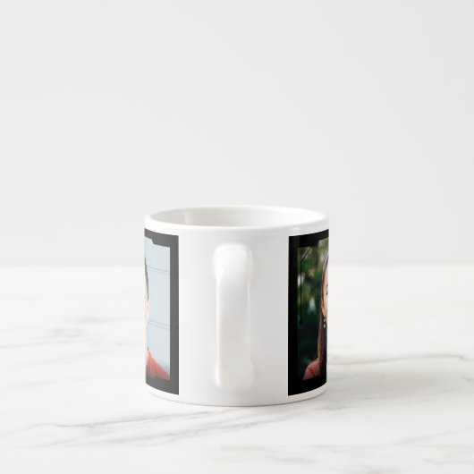 Three photos and name, black Sci-Fi Frame Espresso Kop (Achterkant)