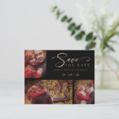 Three Photos Collage Minimalist Modern Wedding  (Staand voorkant)