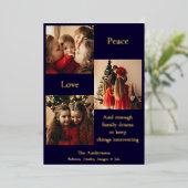 Three Picture Holiday Card Folie Feestdagenkaart (Staand Voorkant)