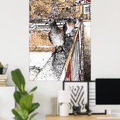 Three Pigeons beroemd gemaakt door Hythe Canal Poster (Thuiskantoor)