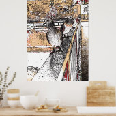 Three Pigeons beroemd gemaakt door Hythe Canal Poster (Keuken)