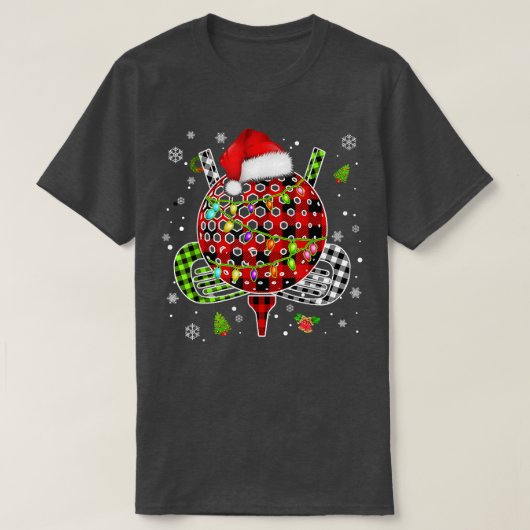 Three Plaid Golf Balls Christmas Lights Player Lov T-shirt (Design voorkant)