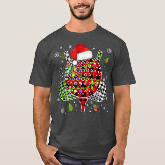 Three Plaid Golf Balls Christmas Lights Player Lov T-shirt