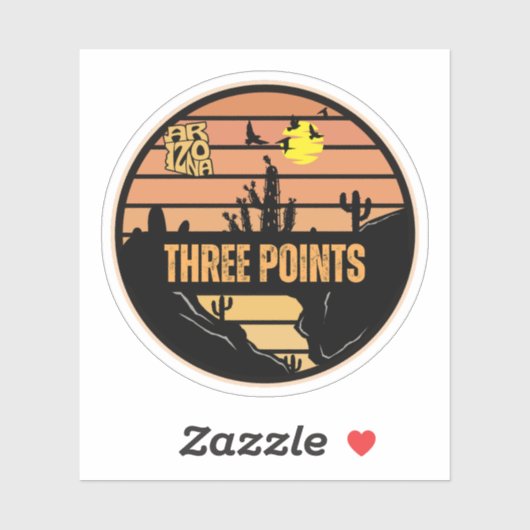Three Points, Arizona Sticker (Vel)