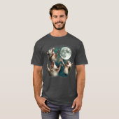 Three Possum Moon 3 Opossum Funny Weird Cursed Mem T-shirt (Voorkant volledig)
