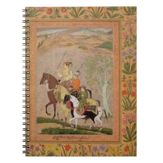 Three Princes Going Hunting, c.1635 (gouache on pa Notitieboek (Voorkant)