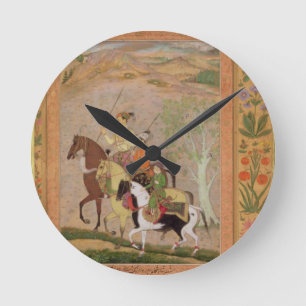 Three Princes Going Hunting, c.1635 (gouache on pa Ronde Klok