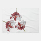 Three Red Tulips Theedoek (Horizontaal)