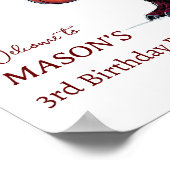 Three-Rex basketball Dino birthday welcome sign Poster (Hoek)