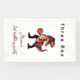 Three-Rex basketball Dino birthday welcome sign Spandoek