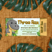 Three Rex Boy 3rd Birthday Ticket Kaart