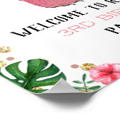 Three-Rex Dinosaur 3rd Birthday Welkom Poster (Hoek)