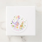 Three Rex Dinosaur Birthday Bedankjes Labels (In situ)