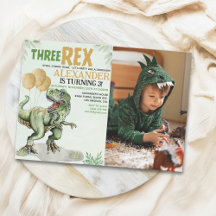 Three Rex - Funny Birthday 3rd Boy Dinosaur