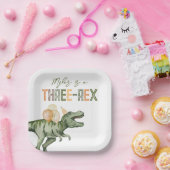 Three-Rex Party Papieren Borden Bordje (Feest)