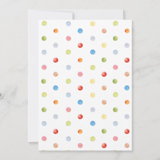 Three Ring Circus 1st Birthday Carnival Animal Kaart (Achterkant)