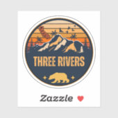 Three Rivers, Californië Sticker (Vel)