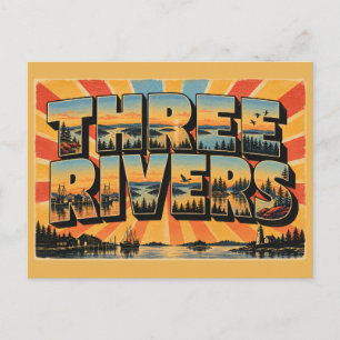Three Rivers PEI Haven Erfgoed Rivieren Kunst Briefkaart
