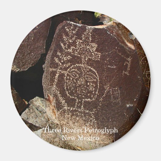 Three Rivers Petroglyf Magneet (Voorkant)