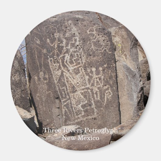Three Rivers Petroglyf Magneet (Voorkant)