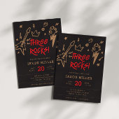 Three Rocks Kinderen Metal Rock N Roll 3e verjaard Kaart