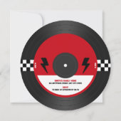 Three Rocks Vinyl Record Rock n Roll 3e verjaardag Kaart (Achterkant)