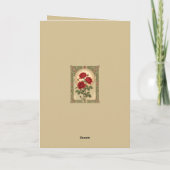Three Romantic Red Roses Art Nouveau Style Kaart (Achterkant)