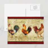 Three Roosters Briefkaart (Voorkant / Achterkant)