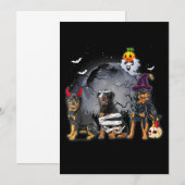 Three Rottweilers Satan Witch Mummy Halloween Cost Aankondiging (Voorkant / Achterkant)