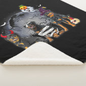 Three Rottweilers Satan Witch Mummy Halloween Cost Sherpa Deken (3/4)