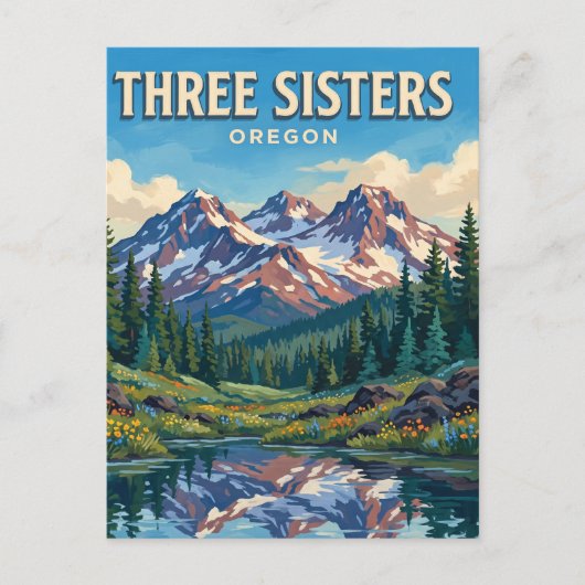Three Sisters Wilderness Oregon Briefkaart (Voorkant)