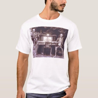 Three Skeletons Playing Music – Antique Macabre Il T-shirt