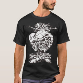 Three Skulls with Crown T-shirt