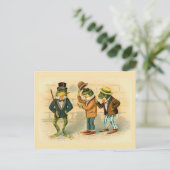 "Three Sociable Frogs"  Briefkaart (Staand voorkant)