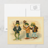 "Three Sociable Frogs"  Briefkaart (Voorkant / Achterkant)