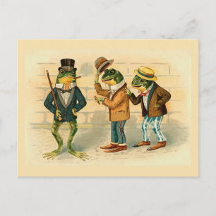 "Three Sociable Frogs"  Briefkaart