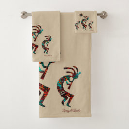 Three Southwest Kokopelli Bad Handdoek